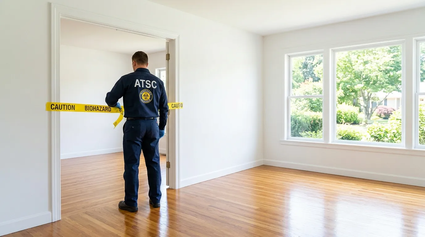Certified biohazard cleanup crew performing Crime Scene Cleanup in Round Lake Beach